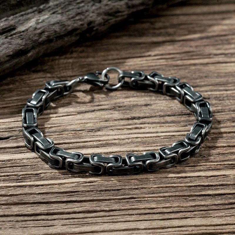 Other Curb Chain Link Bracelet Stainless Steel Punk Gift For Him Size ONE SIZE - 7 Thumbnail
