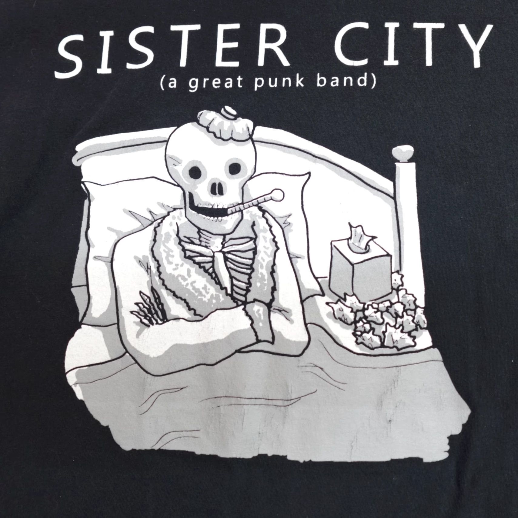 Gildan Sister City Shirt Punk Band Cotton A Great Medium Black Size US M / EU 48-50 / 2 - 2 Thumbnail