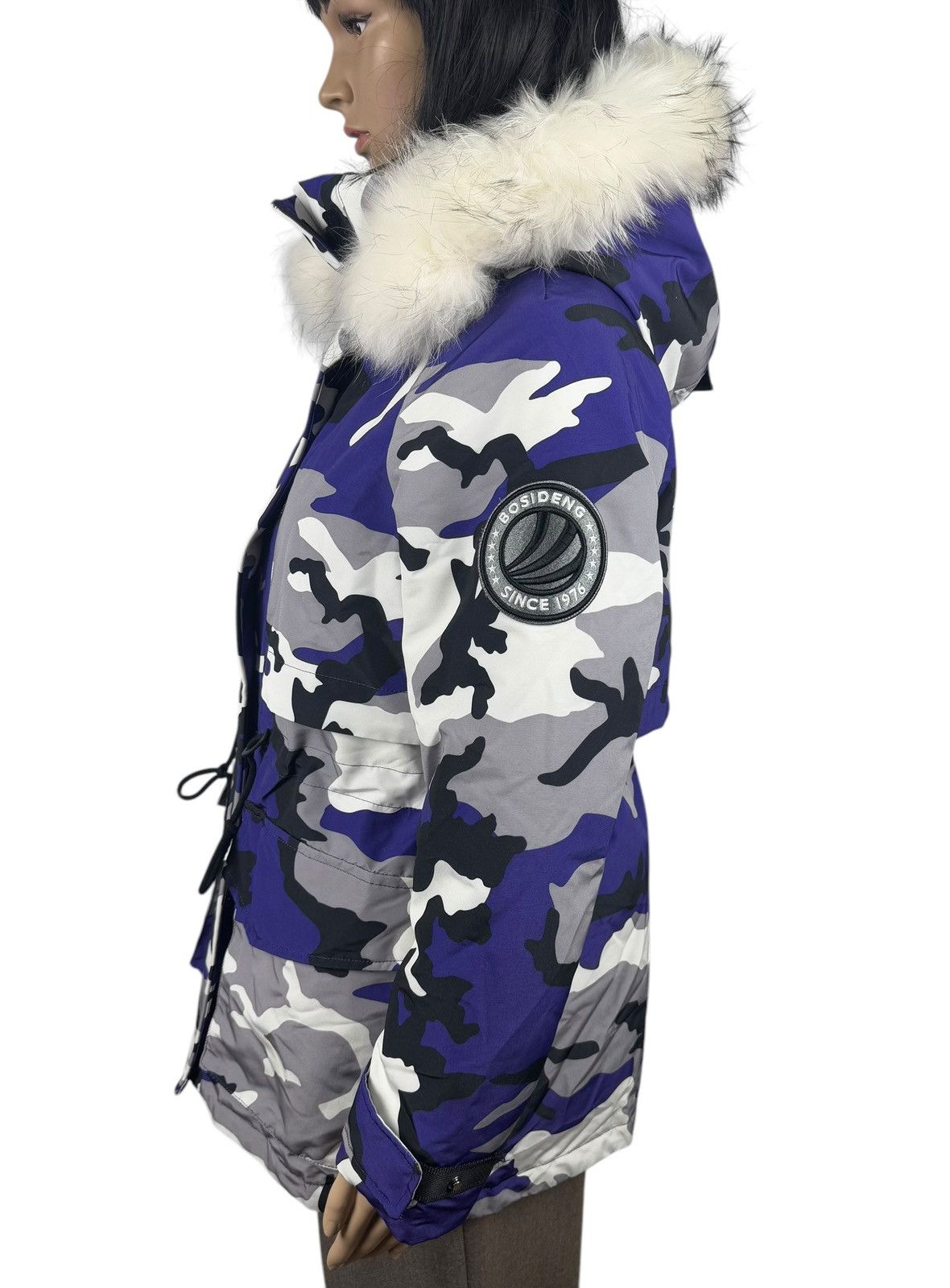 Designer Bosideng Camouflage Extreme Cold Down Parka Fur Trim Hooded Size S / US 4 / IT 40 - 7 Thumbnail