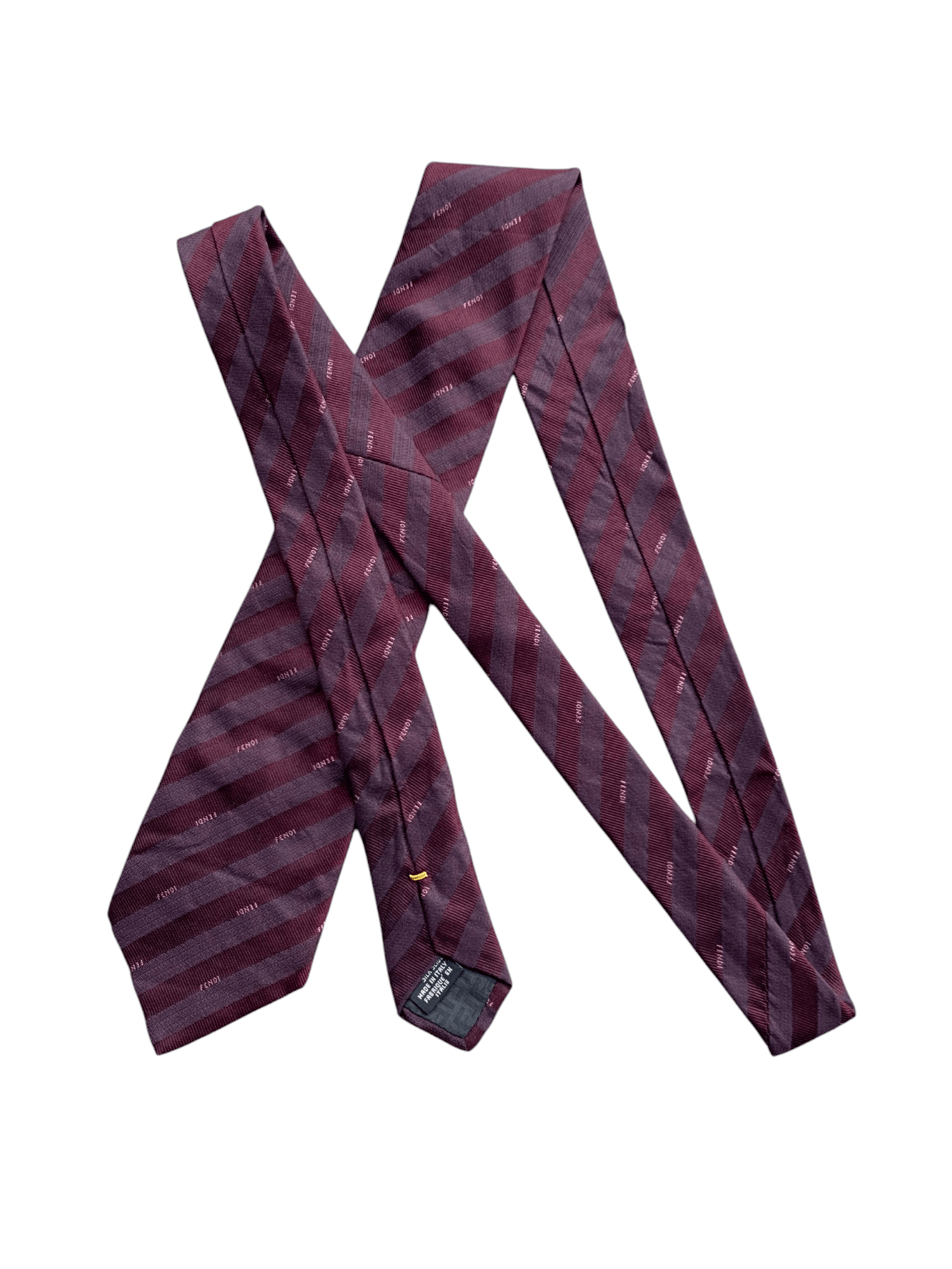 Fendi Italian FENDI Silk Necktie Size ONE SIZE - 2 Thumbnail