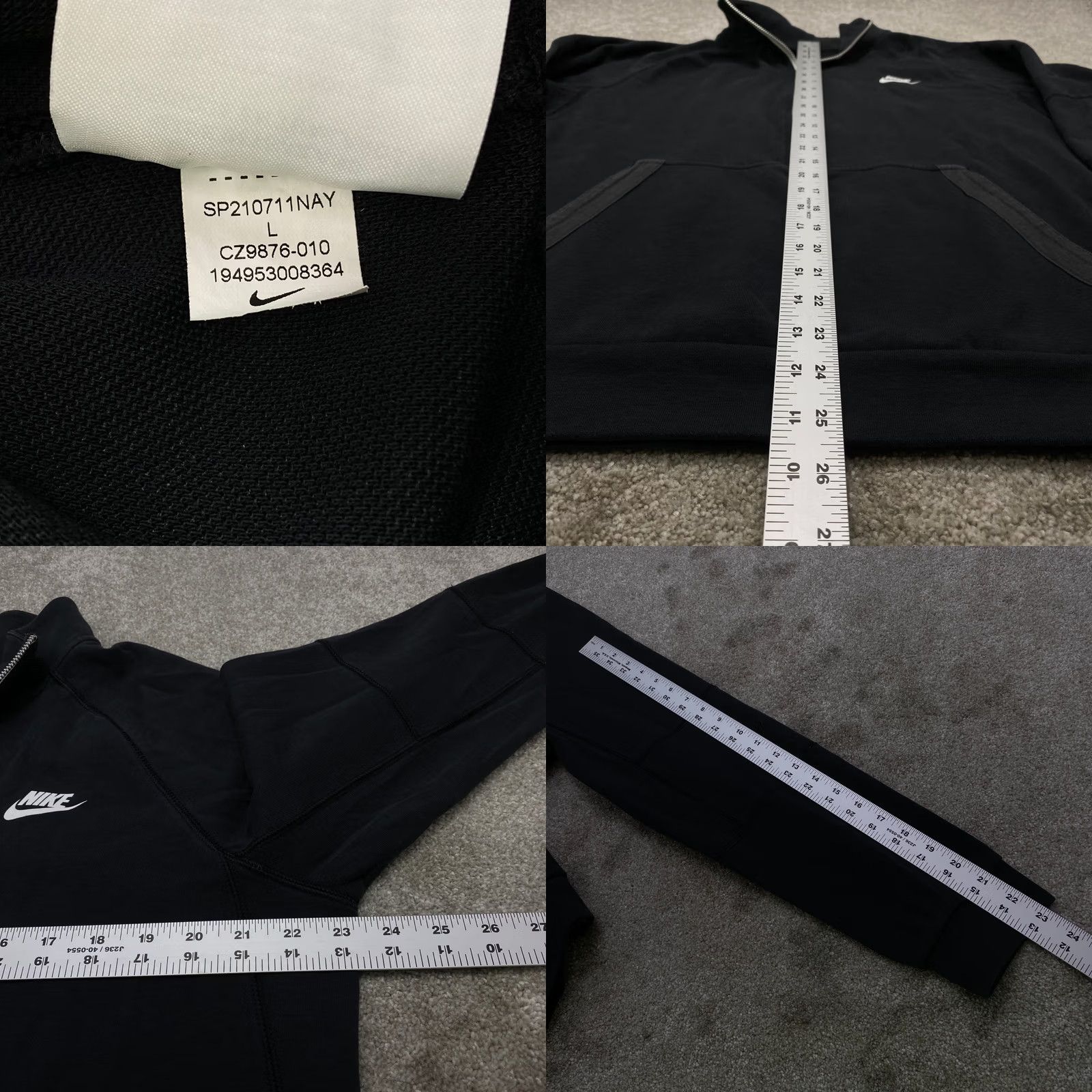Nike Nike Sportswear CZ9876-010 Mens Large Modern Fleece 1/2 Zip Pullover Black Clothing Sweatshirt Mens L Black Modern Sportswear CZ9876-010 Size US L / EU 52-54 / 3 - 8 Thumbnail