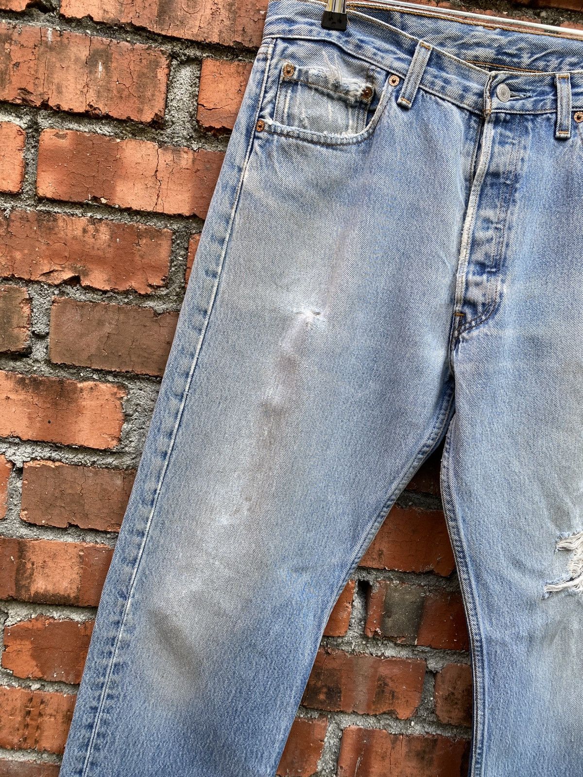 Levi's Vintage Clothing W33x31 Vintage levi's 501 distressed made in USA Size US 33 - 5 Thumbnail