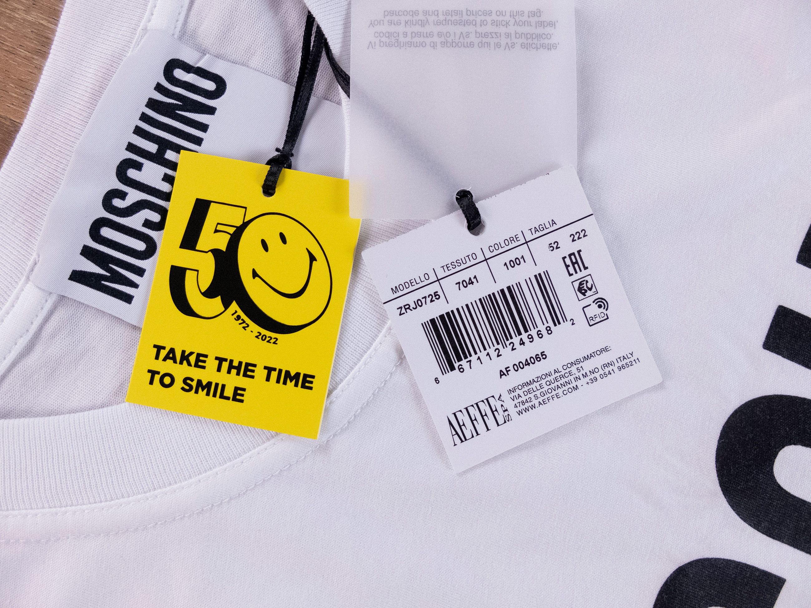 Moschino MOSCHINO Couture white Smiley & logo print t-shirt XL 52 Size US XL / EU 56 / 4 - 5 Thumbnail