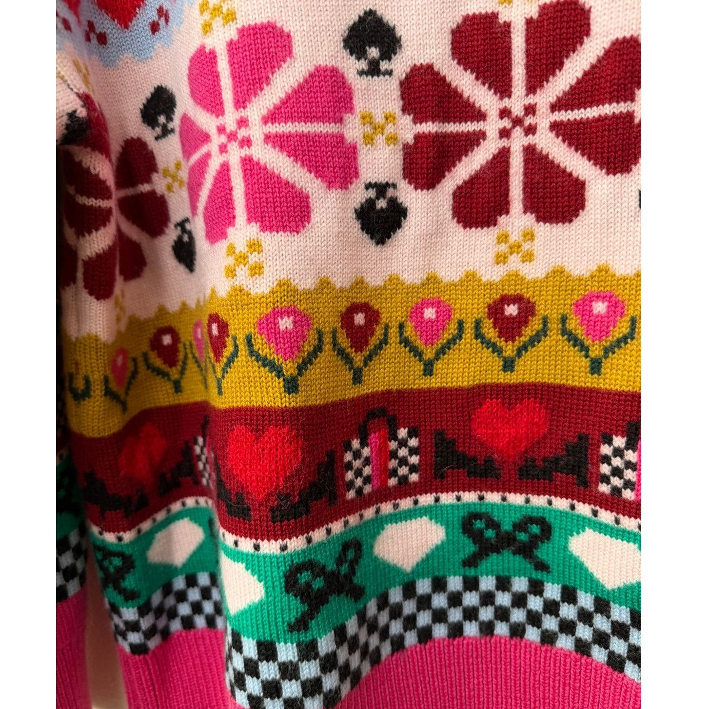 Kate Spade Kate Spade Multicolor Wool Mohair Floral Heart Sweater - S Size S / US 4 / IT 40 - 8 Thumbnail