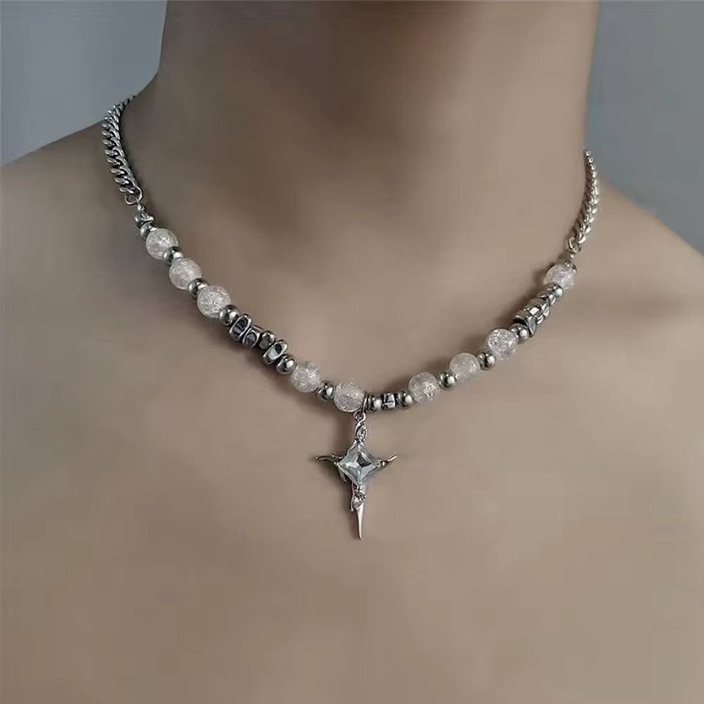Jewelry Imitation Pearl Cross Necklace Size ONE SIZE - 3 Thumbnail
