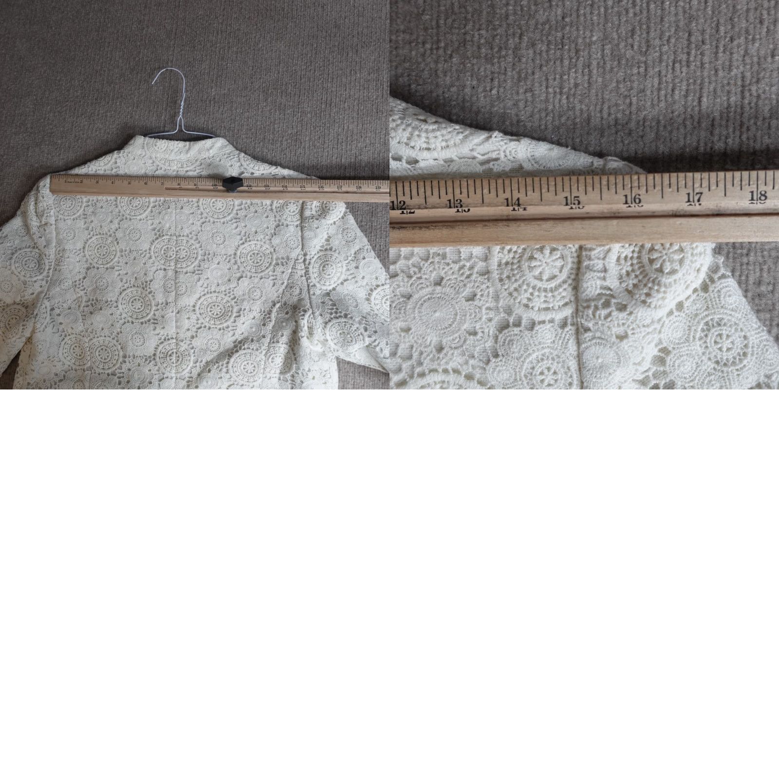 Boden Boden Womens Jacket 10 White Crochet Band Collar Tang Blazer Coat Shirt Jacket Knit Cotton Long Sleeve Casual Business Womens Size L / US 10 / IT 46 - 9 Thumbnail