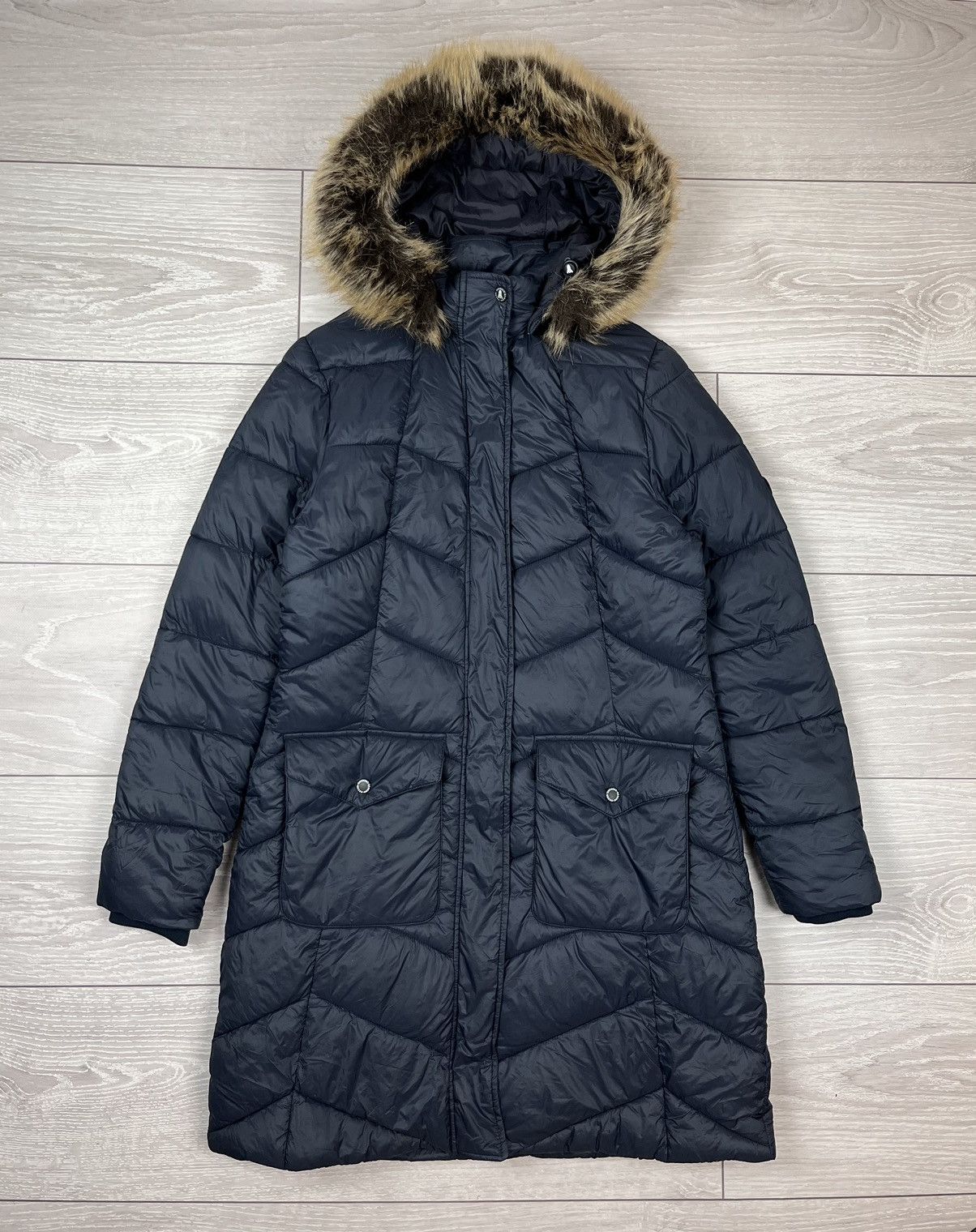 Barbour Barbour Clam Quilt Womens Long Fur Puffer Jacket Size M / US 6-8 / IT 42-44 - 1 Thumbnail