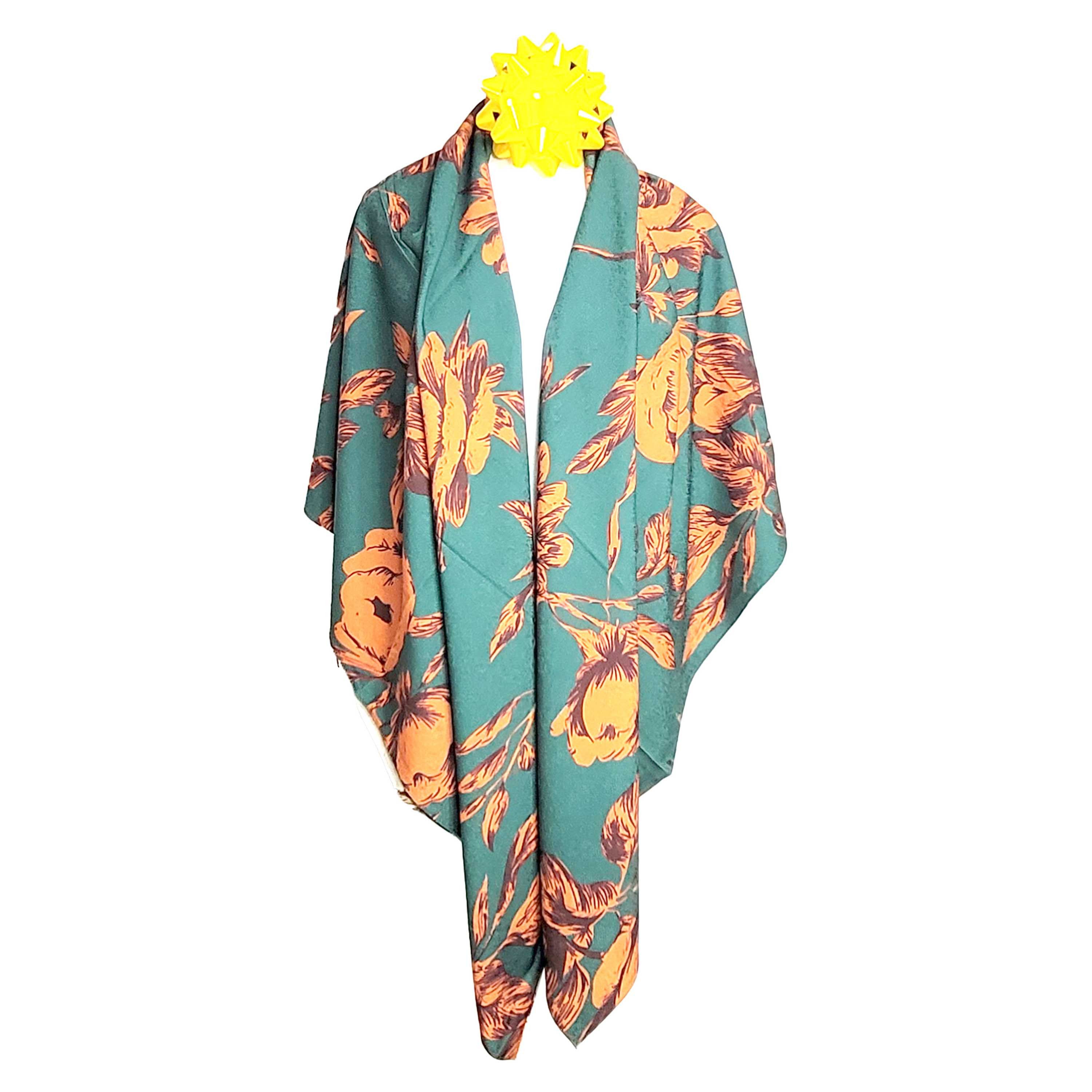 Other NWT Double-Sided Silk Scarf 52"x52" Large Square Wrap 3407 Size ONE SIZE - 4 Thumbnail