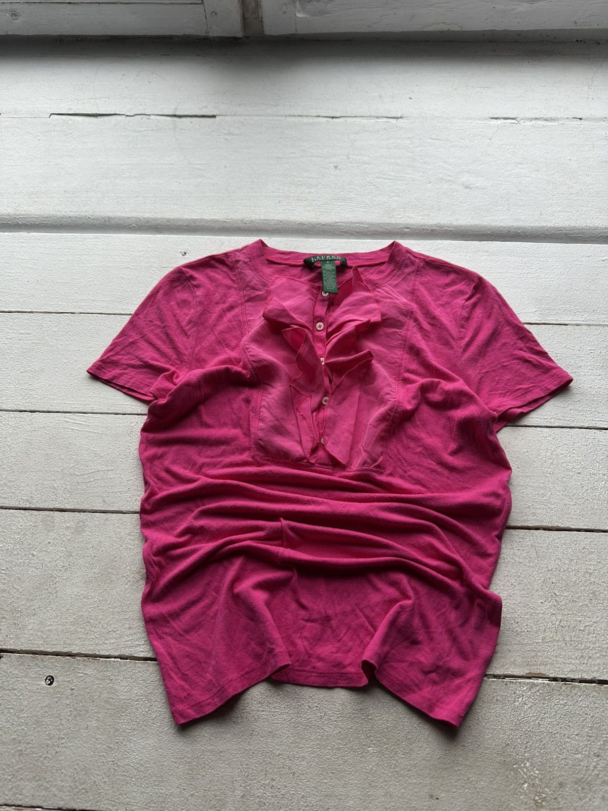 Lauren Ralph Lauren 🚨VNTG LAUREN RALPH LAUREN PINK TANK TOP CENTRAL LOGO Size S / US 4 / IT 40 - 1 Thumbnail