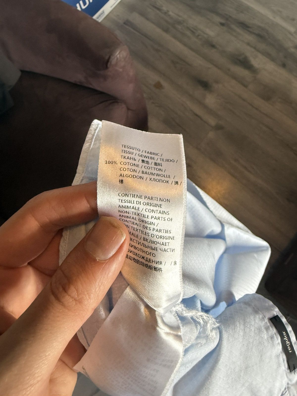 Gucci Light Blue Shirt with Micro Diamond Pattern Size US M / EU 48-50 / 2 - 14 Thumbnail
