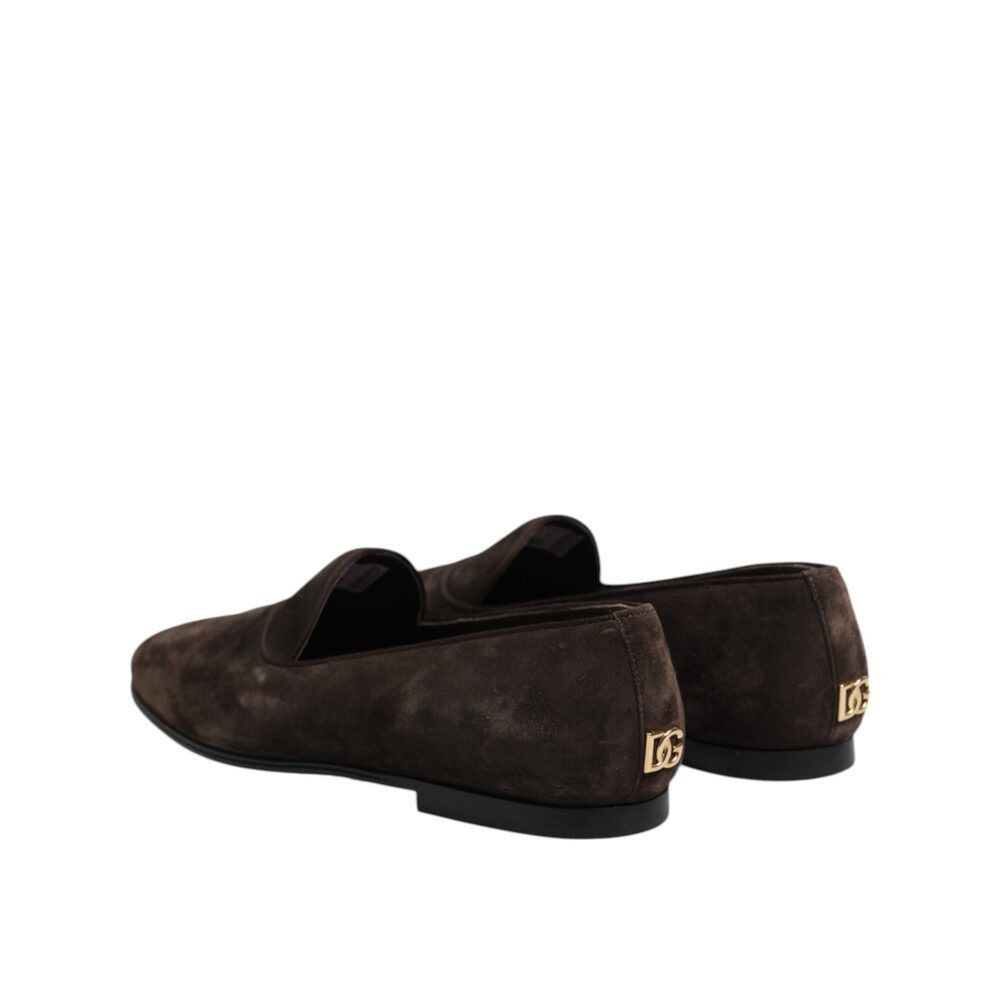 Dolce & Gabbana Dolce & Gabbana Brown Velvet Leather Slip On Loafers Shoes Size US 7 / EU 40 - 5 Thumbnail
