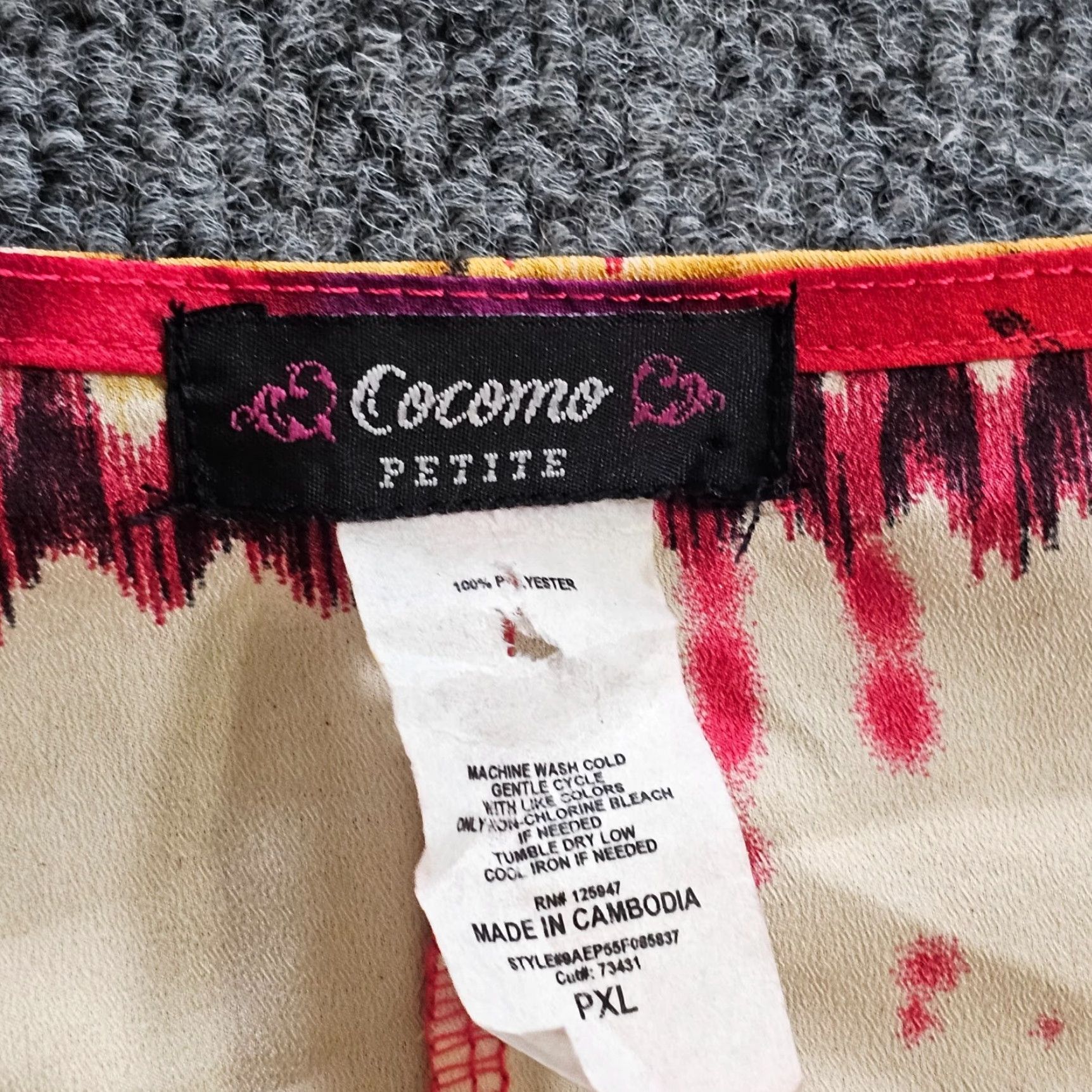 Bell Cocomo Top Shirt Women XL Petite Pink Southwest Bell Sleeve Aztec Casual Career Shirt Womens XL Petite Pink Aztec Southwest Bell Sleeve Size XL / US 12-14 / IT 48-50 - 3 Thumbnail
