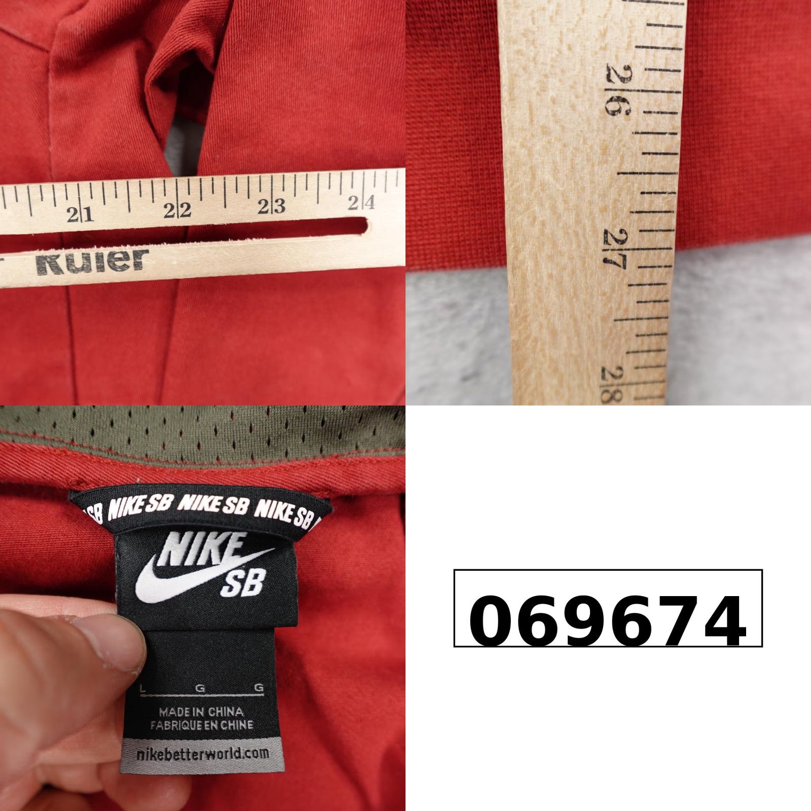 Nike Nike Jacket Mens Large Red SB Everett Anorak Canvas Pullover Skateboarding Skate Size US L / EU 52-54 / 3 - 8 Thumbnail