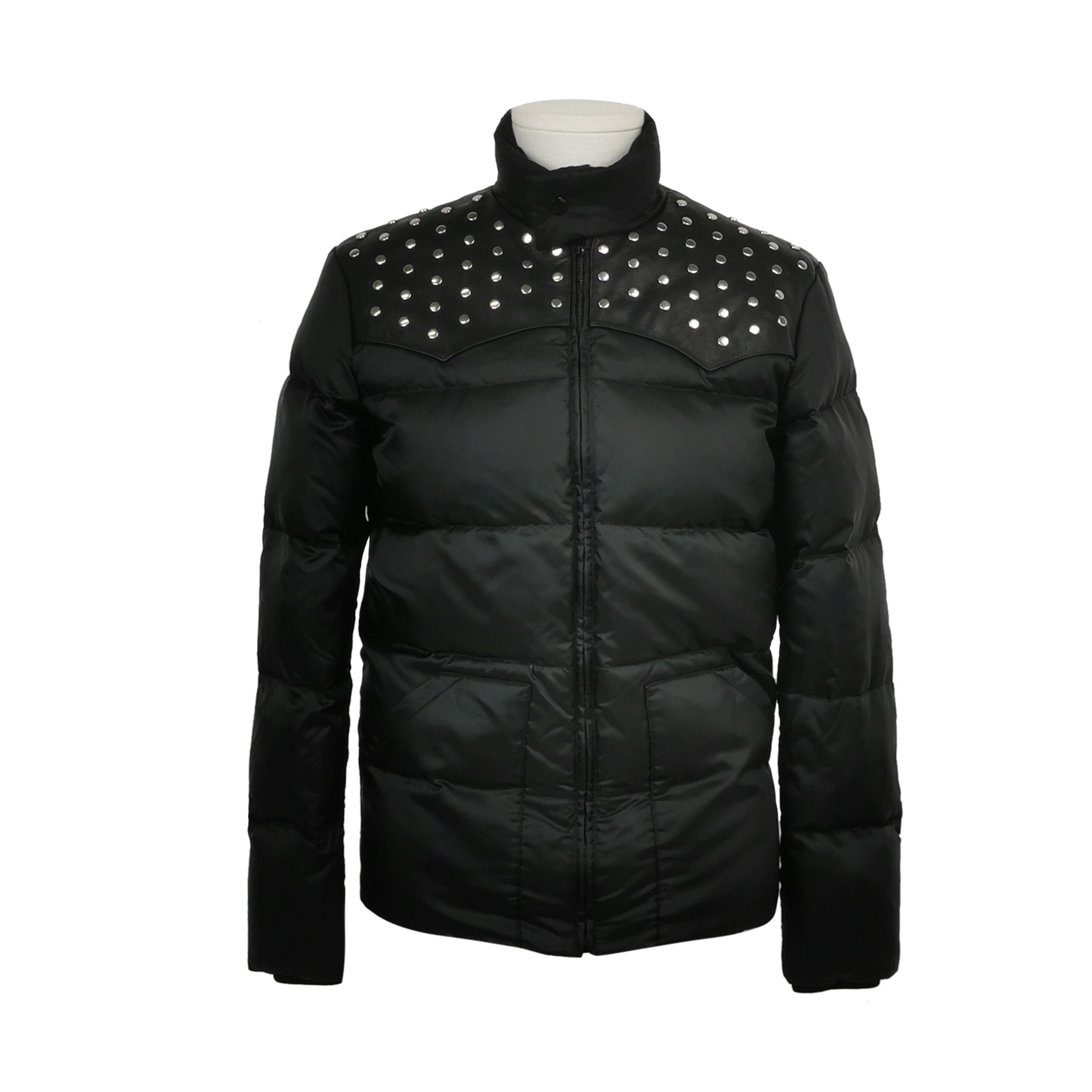 Saint Laurent Paris Saint Laurent Studded Black Down Jacket M Size US M / EU 48-50 / 2 - 1 Thumbnail
