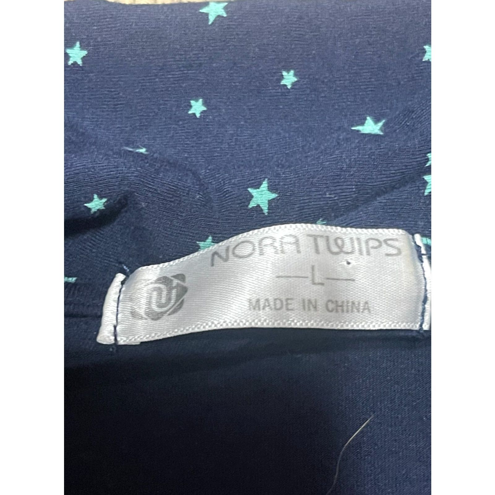 Vintage Nora Twips Dress Women's Gown Night Blue Green Stars Button Up Large Night Gown Womens L Blue Stars Size L / US 10 / IT 46 - 3 Thumbnail