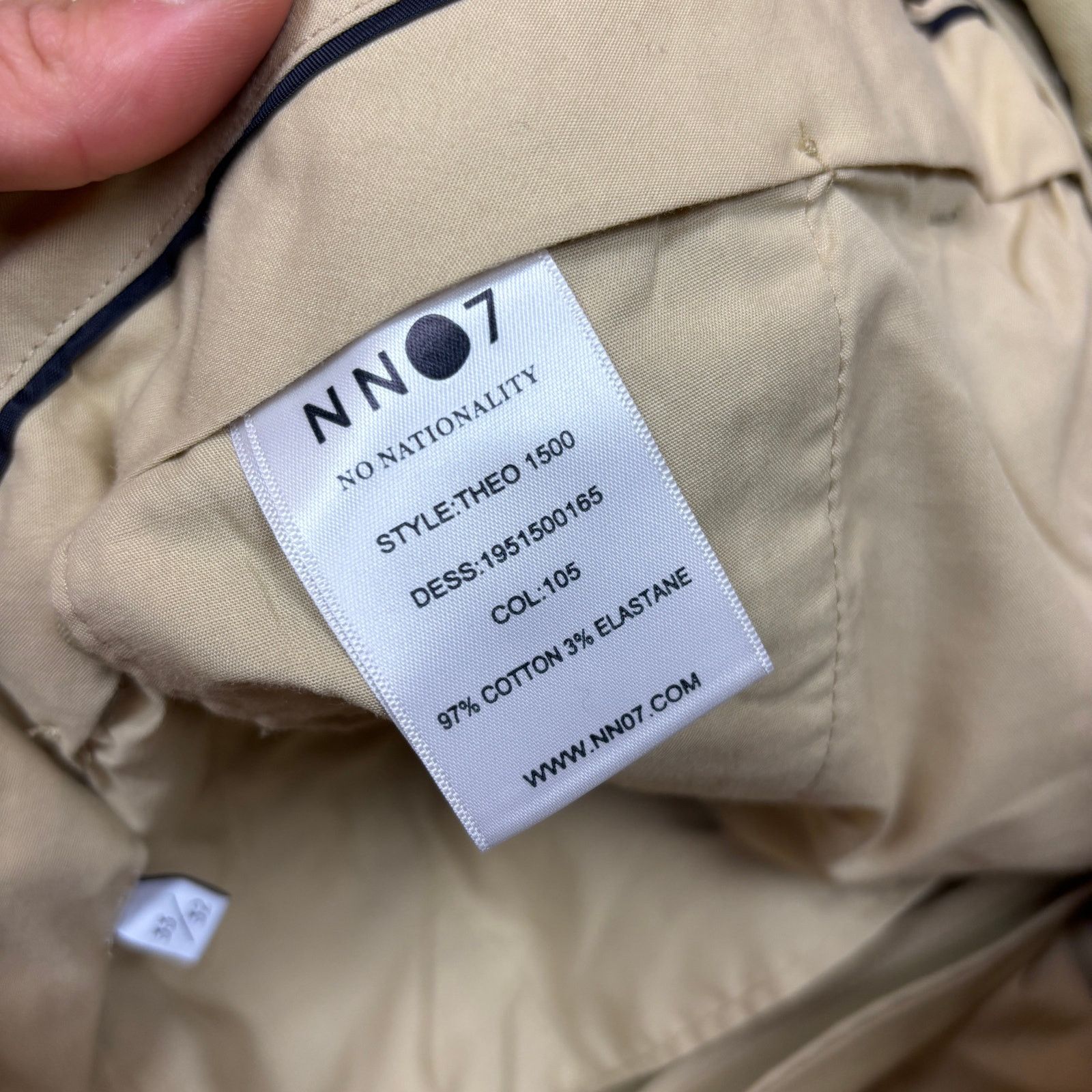 NN07 NN07 No Nationality Theo 1500 Chino Pants Trousers 33x31 Size US 33 - 10 Thumbnail