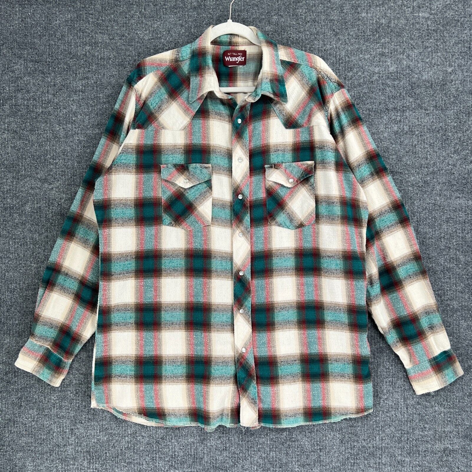 Wrangler Vintage Wrangler Western Shirt Mens XLT Tall Man Pearl Snap Size US XL / EU 56 / 4 - 1 Thumbnail