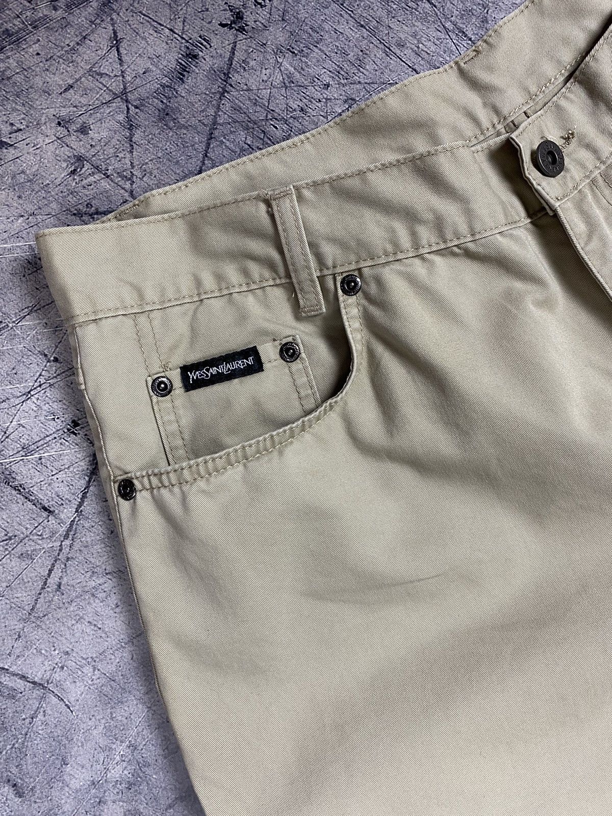 Vintage Yves Saint Laurent YSL 90’s Y2K Denim Chino Pants Jeans Size US 36 / EU 52 - 10 Thumbnail