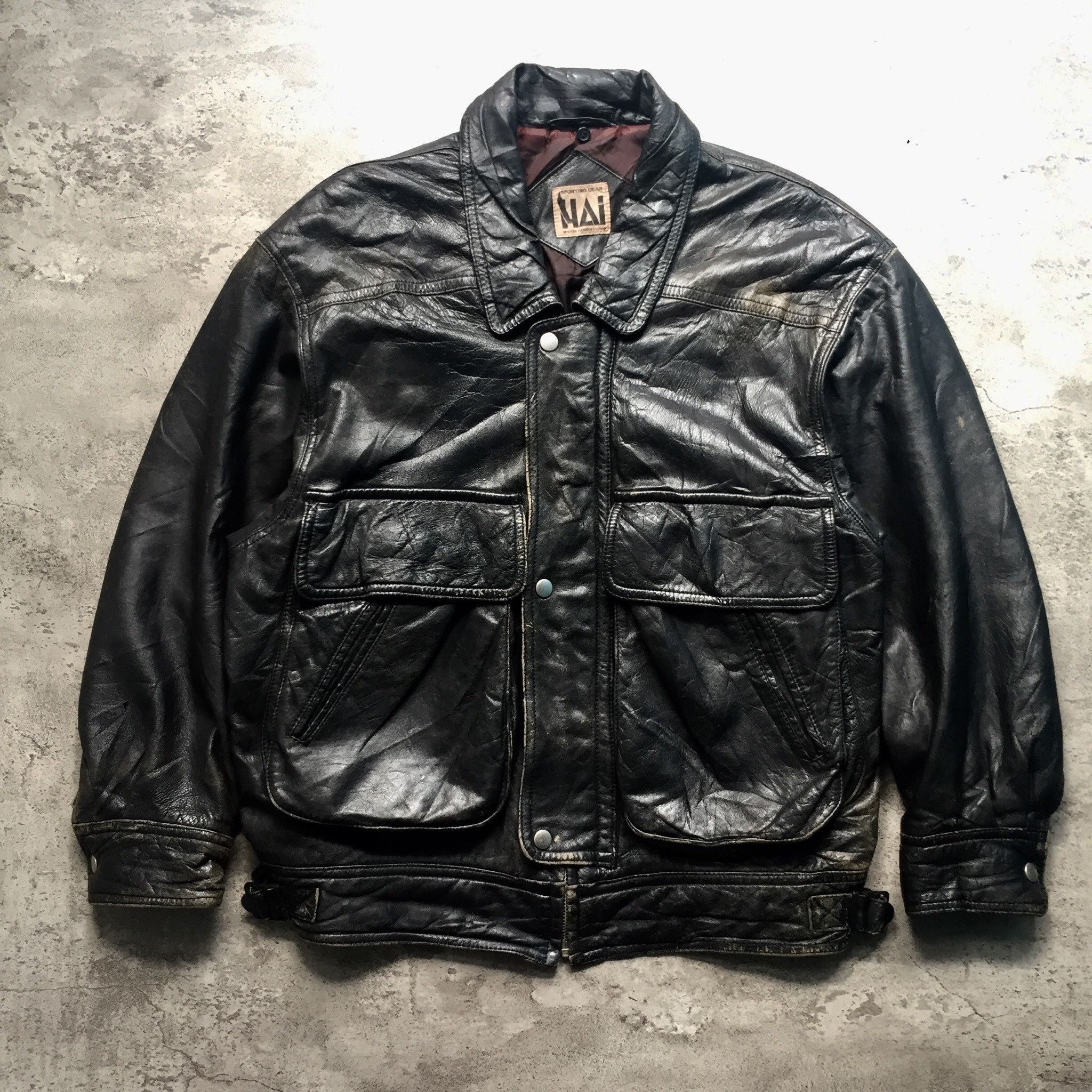 80s Issey Miyake Design Studio Hai Sporting Gear Leather M-L