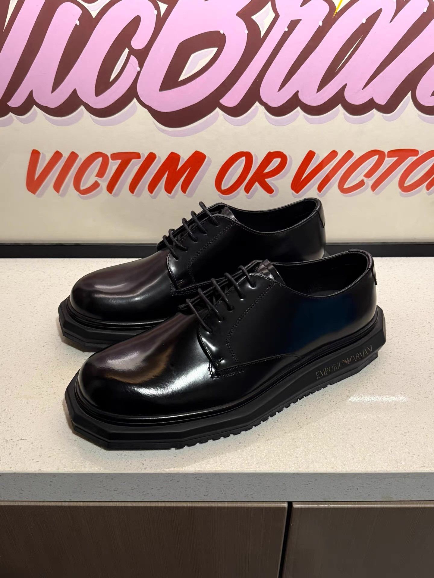 Armani Emporio Armani runway square-toe derby shoes Ｑ20 Size US 7.5 / EU 40-41 - 1 Thumbnail
