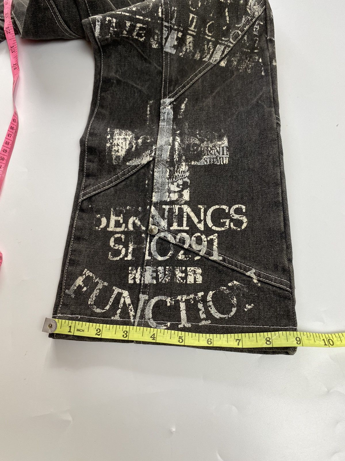 Japanese Brand Bernings sho spell out printed pant studded Size US 29 - 18 Thumbnail