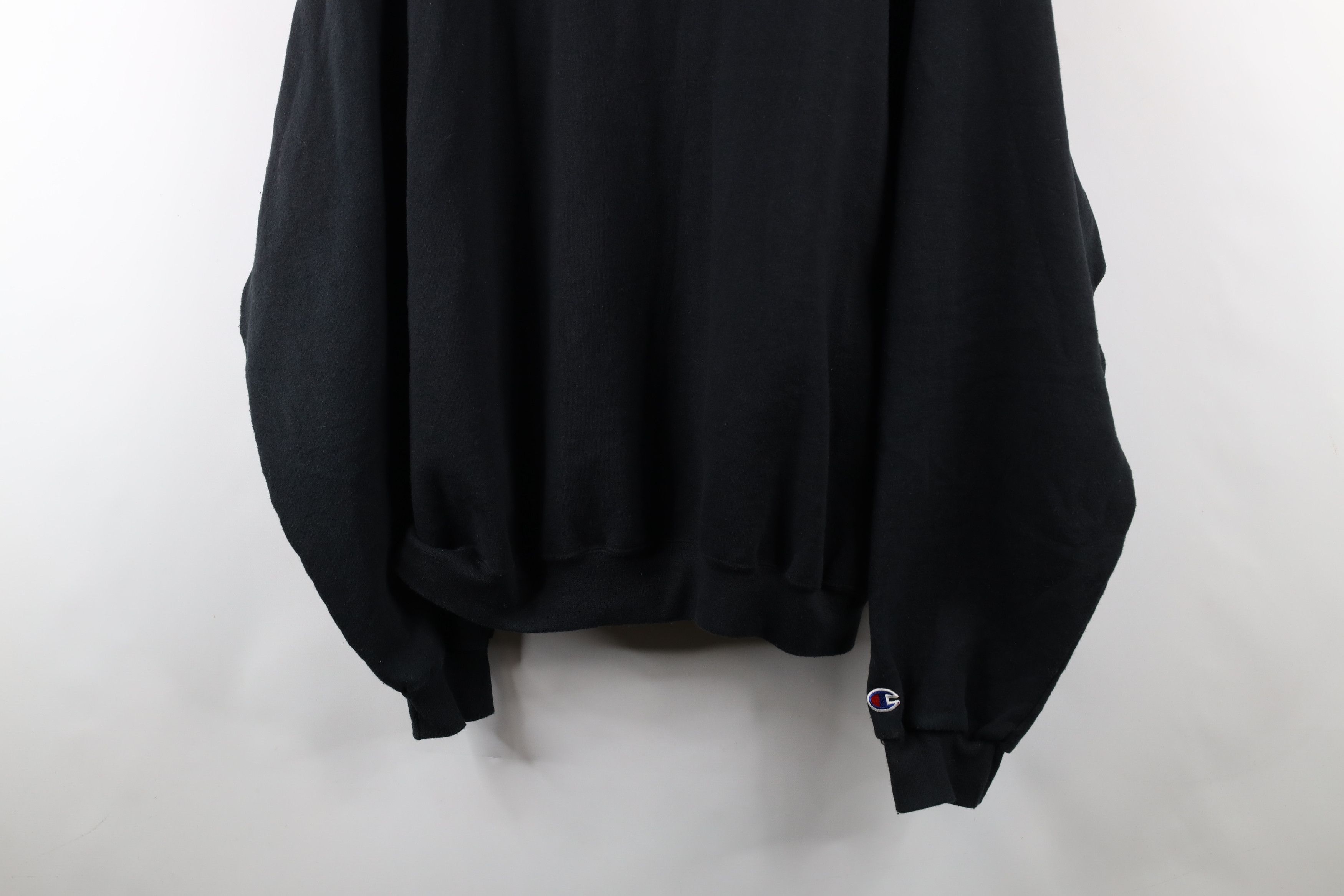Champion × Vintage Vintage 90s Champion Spell Out Crewneck Sweatshirt Black Size US XXL / EU 58 / 5 - 3 Thumbnail