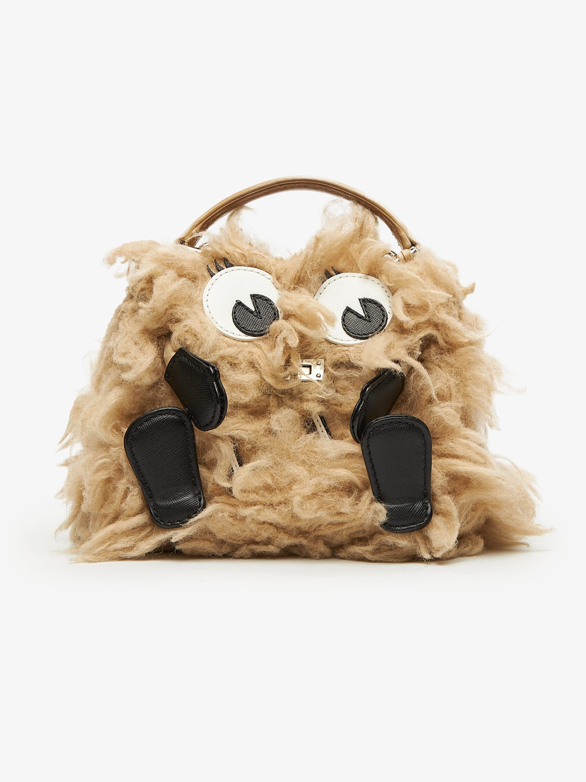 Beige Fluffy Monster Bag