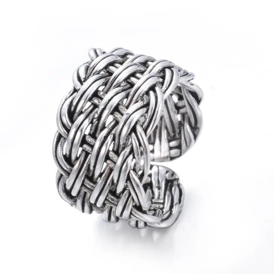Jewelry × Vintage 925 Sterling Thai Silver Flower Ladies Finger Rings Size ONE SIZE - 5 Thumbnail