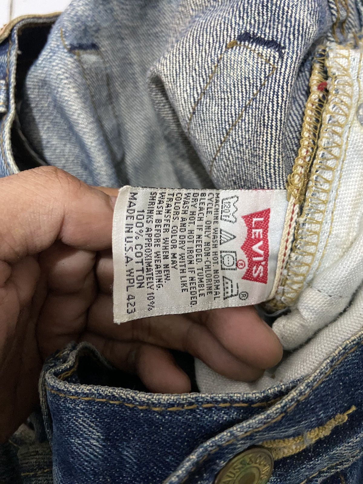 Levi's Thrashed Burried Vintage Levi’s 501XX 90s Big E Selvedge Size US 31 - 4 Thumbnail