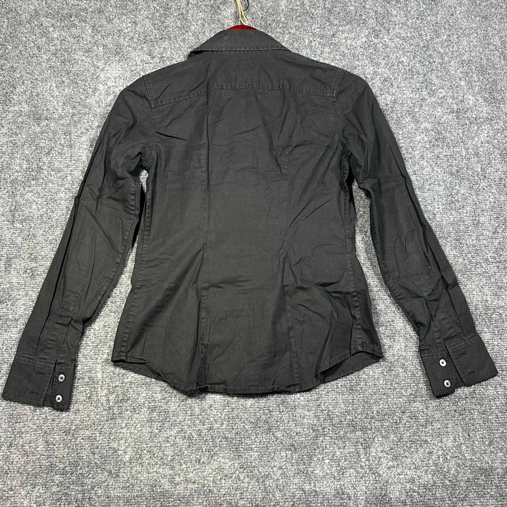 Banana Republic Banana Republic Blouse Womens XS Black Cotton Spandex Button-Up Long Sleeve Top Size XS / US 0-2 / IT 36-38 - 7 Thumbnail