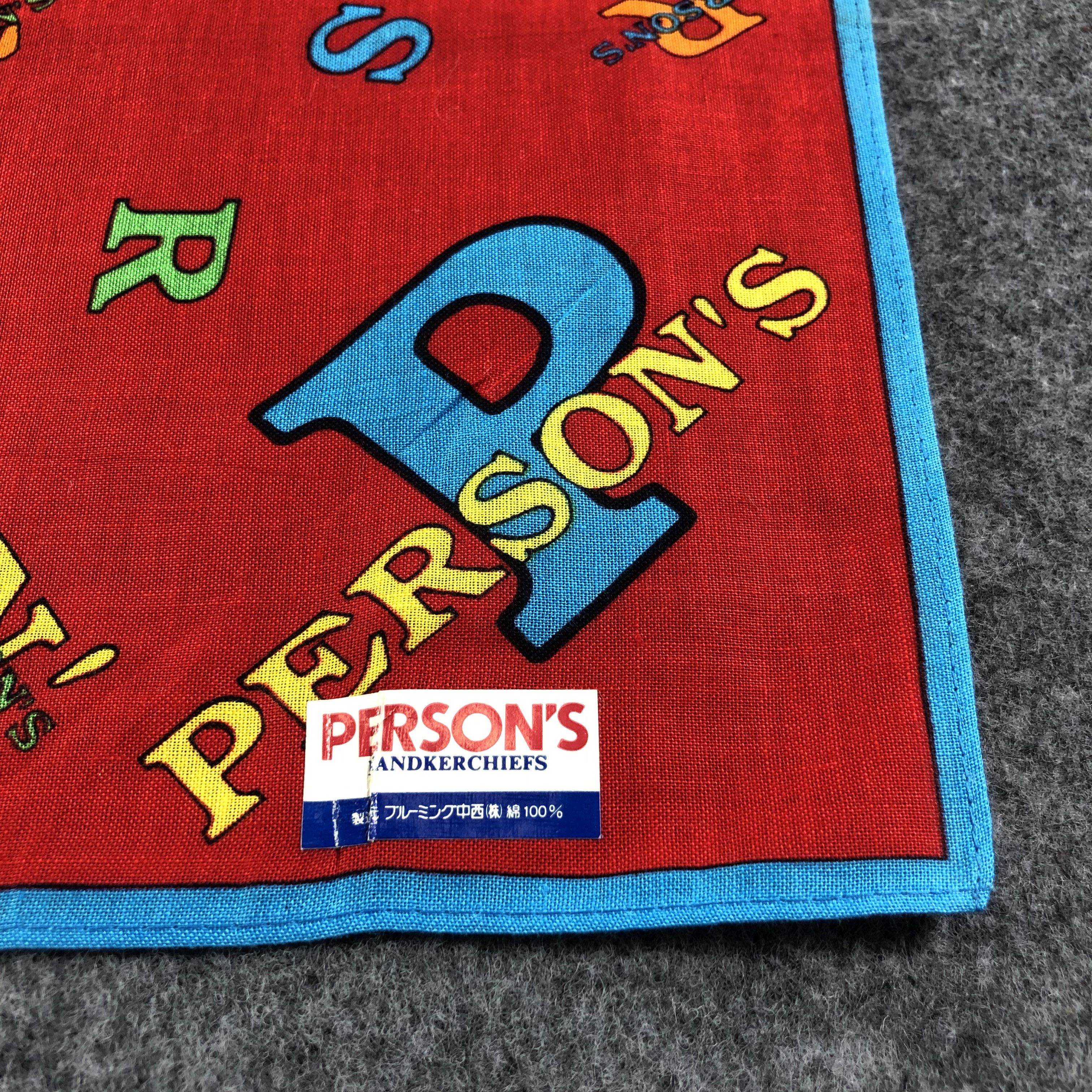 Japanese Brand × PERSON'S × Vintage Person's Handkerchief Neckerchief Bandana H2272 Size ONE SIZE - 4 Thumbnail