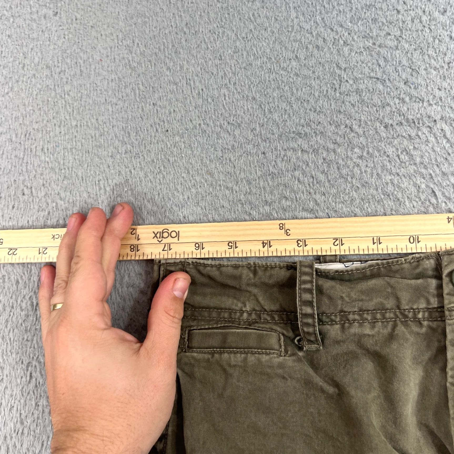 Old Navy VINTAGE Old Navy Womens Pants Wide Leg High Rise Size 33 Green Cotton Casual 90s Y2K Grunge Festival Hip Hop Size 24" / US 00 / IT 34 - 5 Thumbnail