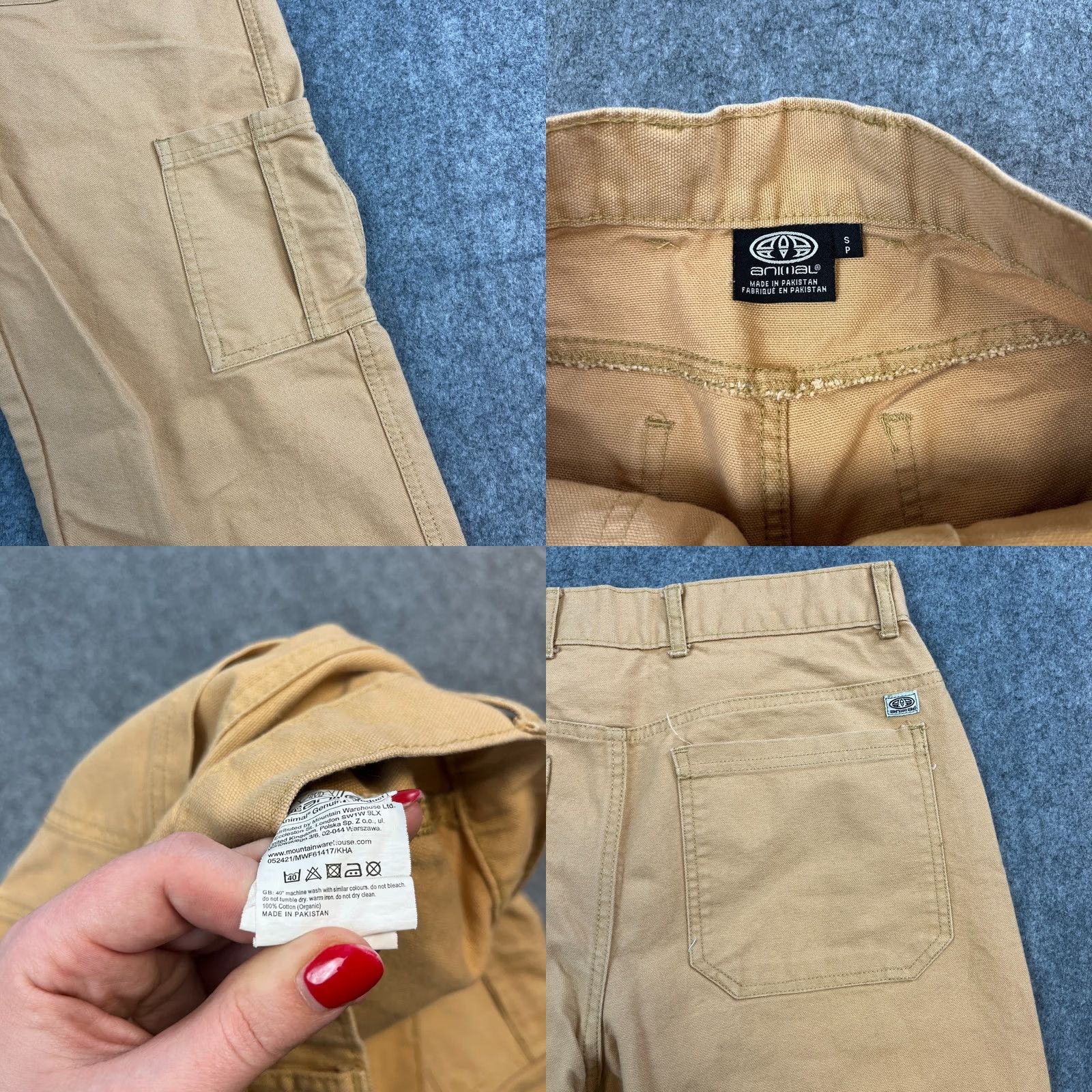 Vintage Animal Men Cargo Jeans Relaxed 30 30 Beige Carpenter Vintage Y2K 00s Jeans Mens Cargo Pocket 5-Pocket Straight Denim Canvas Relaxed Fit Trousers Beige Size US 30 / EU 46 - 8 Thumbnail