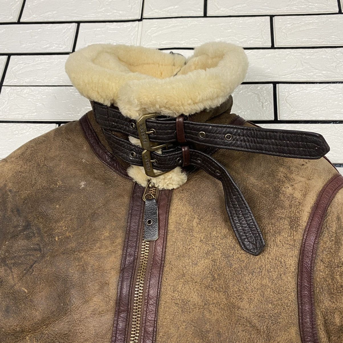 Avirex 🔥VINTAGE GENUINE LEATHER JACKET B-3 AVIREX USA SHEARLING Size US S / EU 44-46 / 1 - 8 Thumbnail