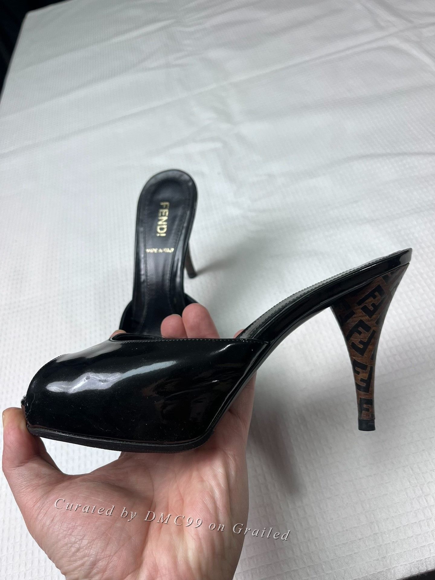 Fendi Fendi Black Peep-Toe High Heels 35 Size US 4 / IT 34 - 1 Thumbnail