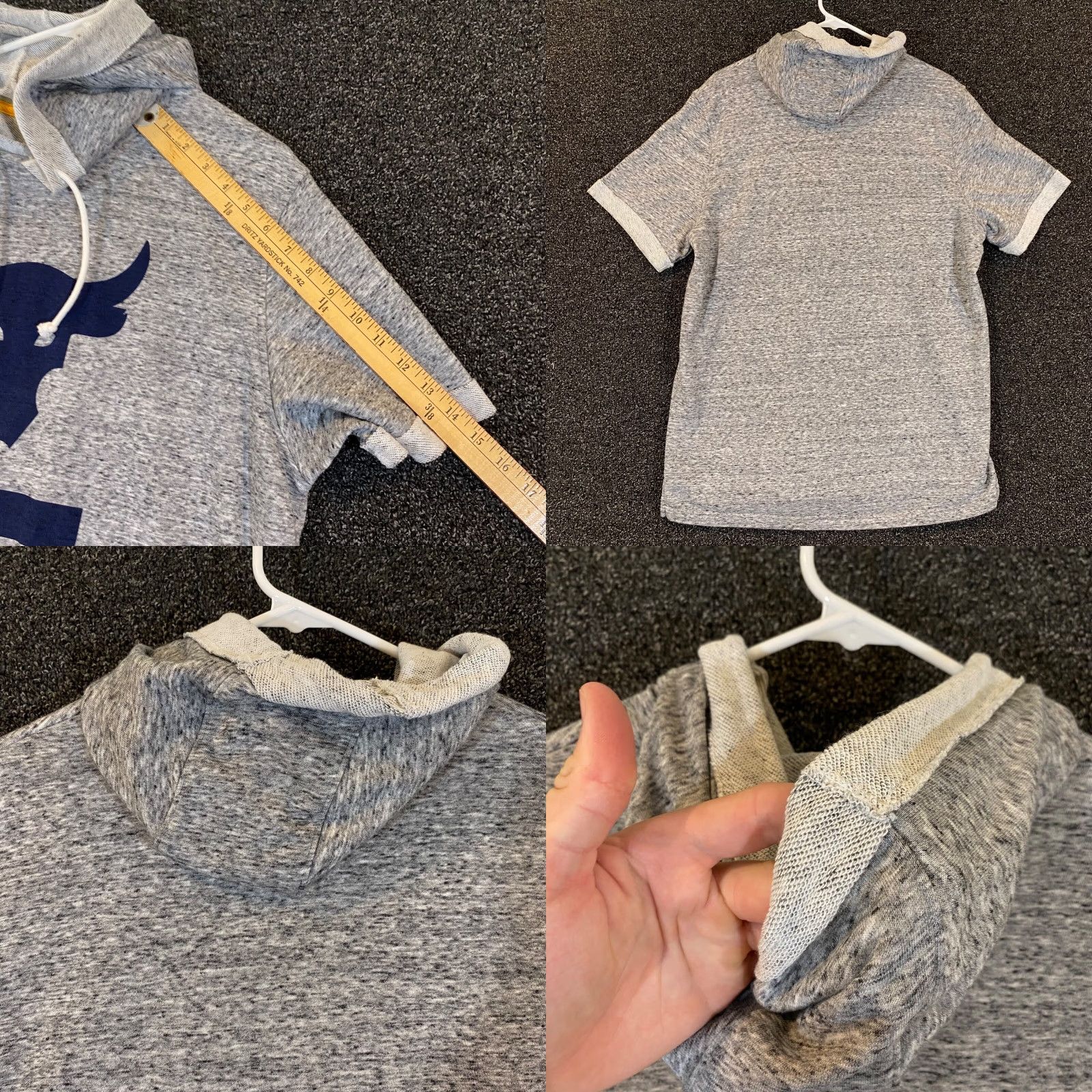 Under Armour Under Armour Project Rock Short Sleeve Hoodie Mens Large Gray Workout Lifting Size US L / EU 52-54 / 3 - 8 Thumbnail