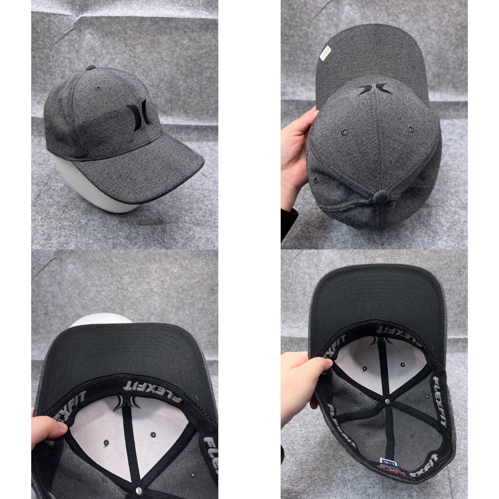 Hurley Hurley Hat Cap Fitted Adult XL Gray Polyester Blend Sp eed Flexfit Skate Mens Baseball Cap Beach Outdoor Casual Size ONE SIZE - 8 Thumbnail