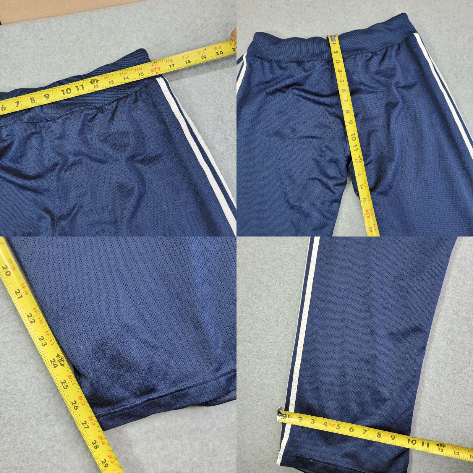 Adidas Adidas 3 Stripes Track Pants Navy Blue Athletic Workout Men's L Baggy y2k Pants Size US 33 - 8 Thumbnail