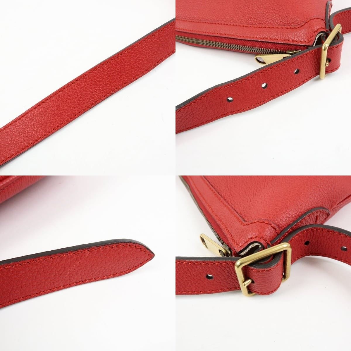 Gucci Gucci Logo Sherry Half Moon Calfskin Shoulder Bag Red Size ONE SIZE - 4 Thumbnail