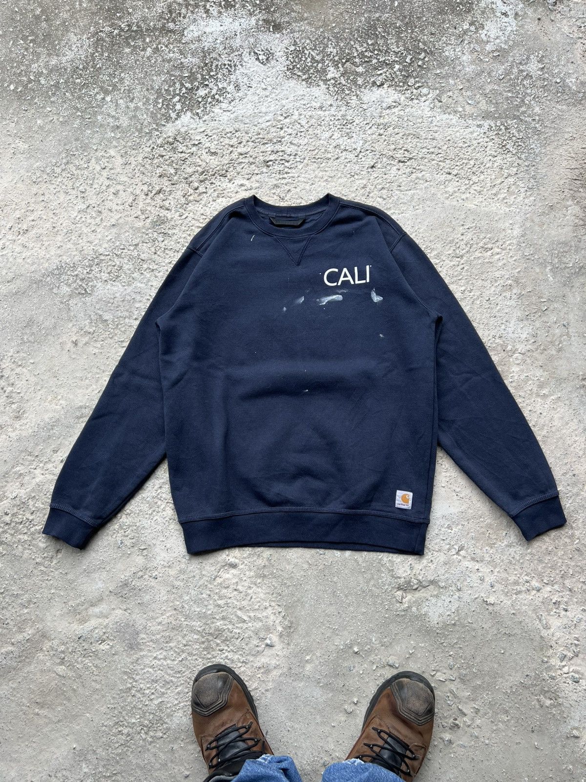 Carhartt Vintage Carhartt Sweetshirt Navy Blue Jacket Size US M / EU 48-50 / 2 - 1 Thumbnail