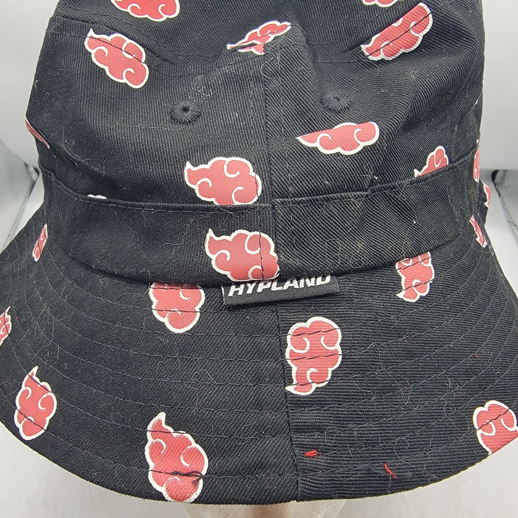 Hypland Hypland Naruto Akatsuki Large Bucket Hat Black Red Anime Nin Size ONE SIZE - 5 Thumbnail