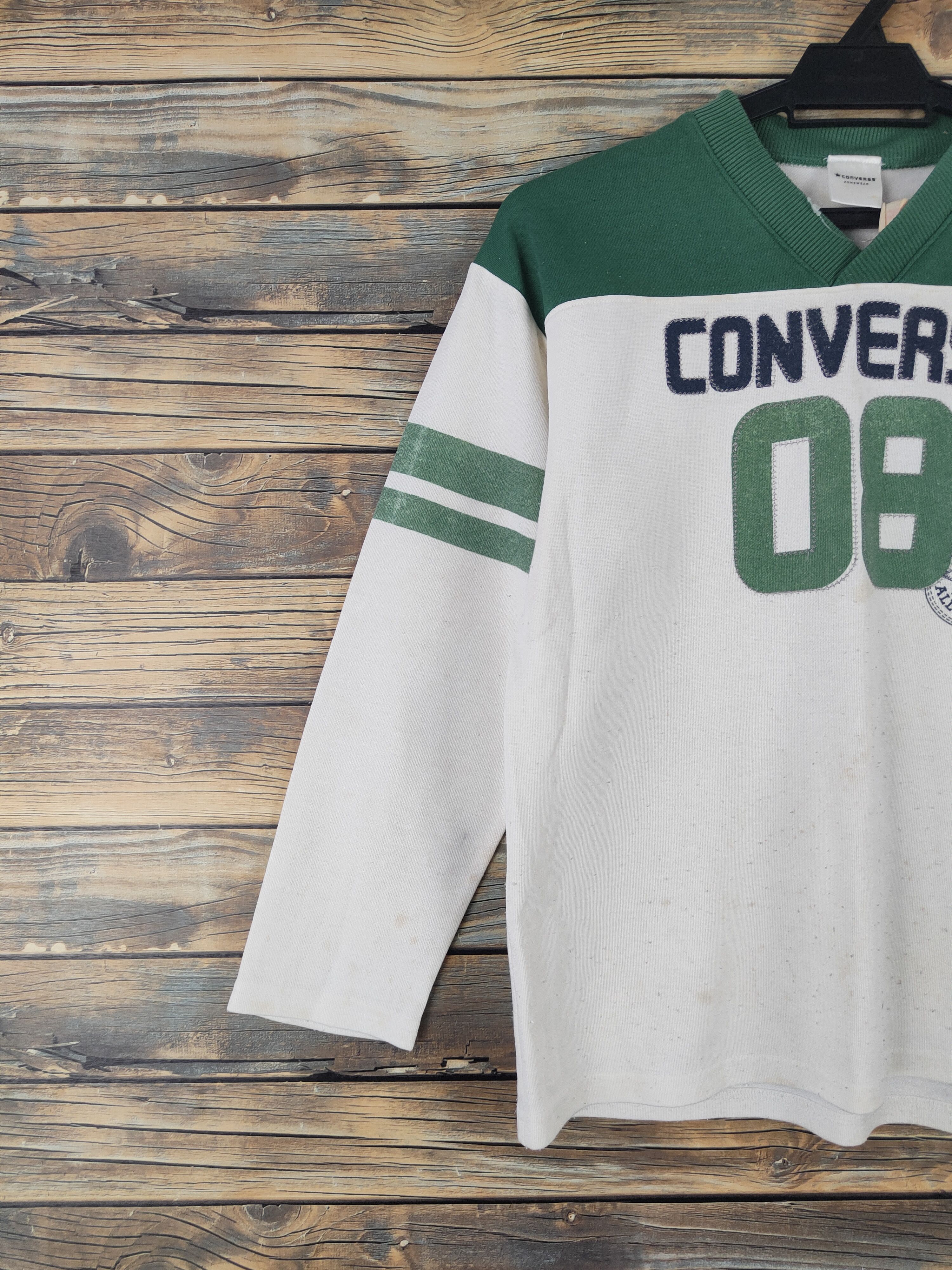 Converse DL Converse Green Ivory Long Sleeve T-shirts #643 Size US S / EU 44-46 / 1 - 3 Thumbnail