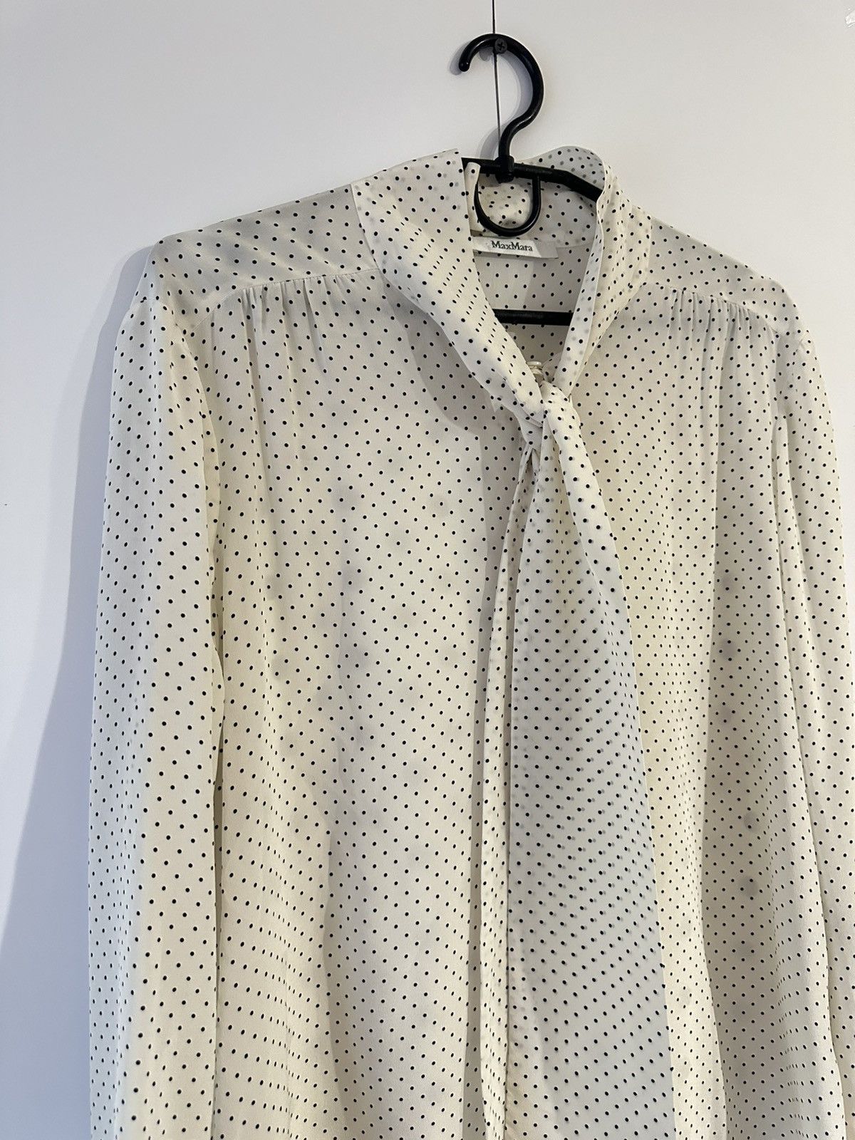 Max Mara Max Mara Luxury Polka Dot Viscose Classic Blouse Shirt Size M / US 6-8 / IT 42-44 - 4 Thumbnail