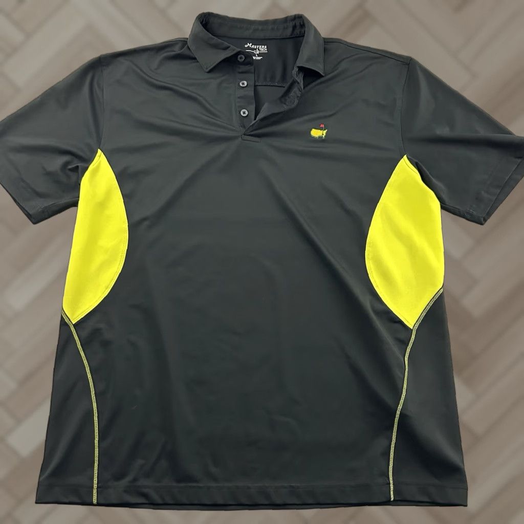 Vintage Masters Tech Short Sleeve Golf Polo Shirt Men L Black Yellow Polo Shirt Mens Large Black Yellow Size US L / EU 52-54 / 3 - 1 Thumbnail