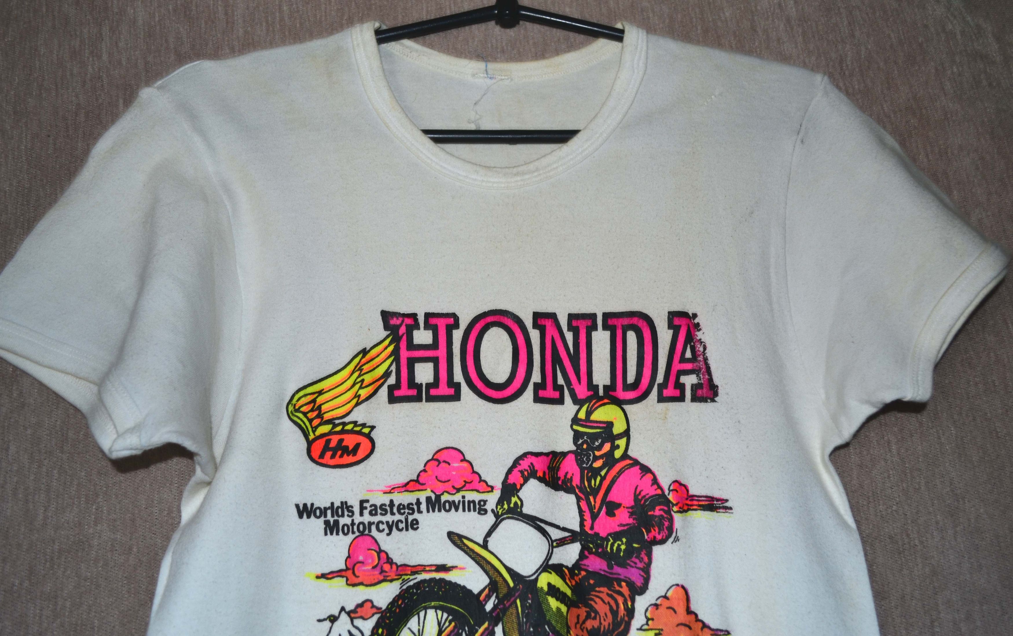 Honda Vintage 1970 Advertising The Rats Hole Honda Motocycle Size S / US 4 / IT 40 - 11 Thumbnail