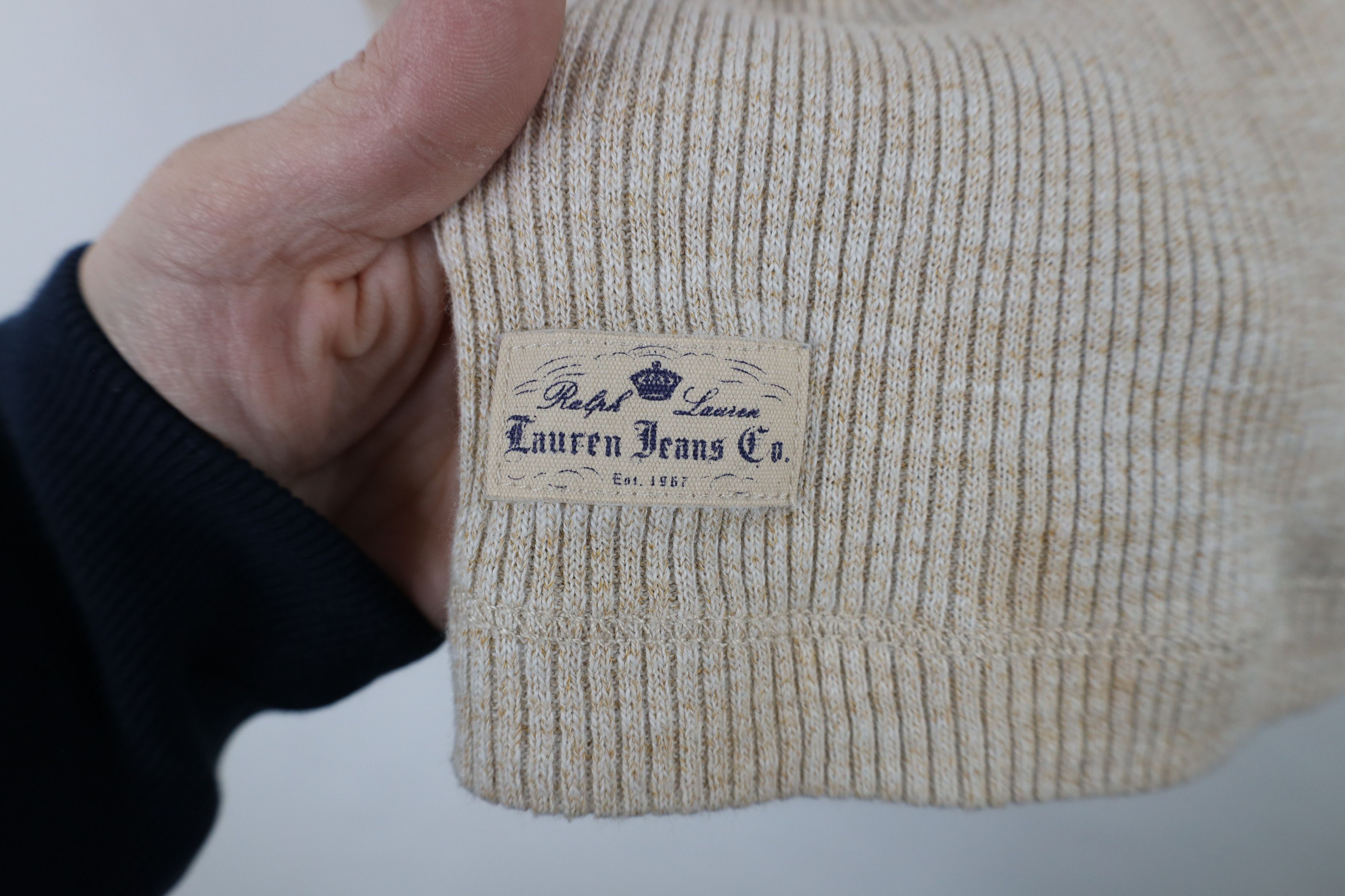 Ralph Lauren × Vintage Vintage 90s Y2K Ralph Lauren Thermal Ribbed Knit T-Shirt Size L / US 10 / IT 46 - 4 Thumbnail