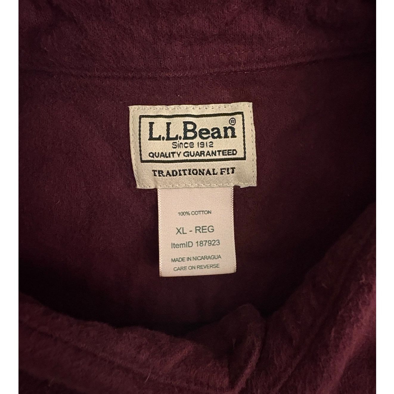 L.L. Bean Vintage L.L. Bean Chamois Burgundy Long Sleeve Shirt Size US XL / EU 56 / 4 - 2 Thumbnail