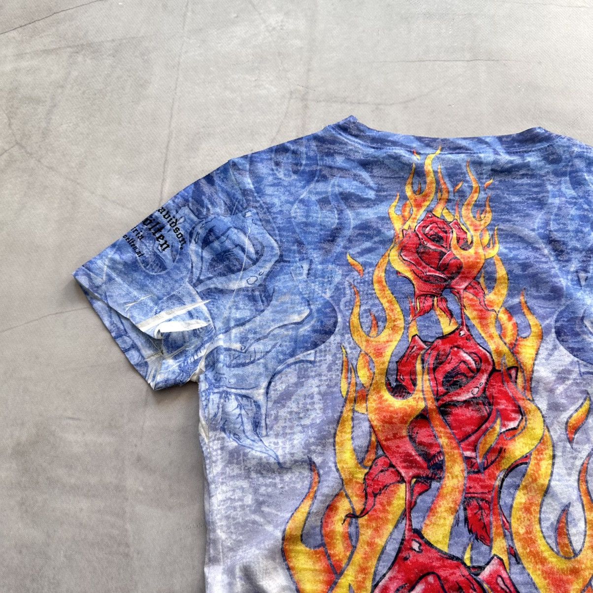 Hysteric Glamour 00s Tribal Flame Harley Davidson T Shirt Affliction Ed Hardy Size S / US 4 / IT 40 - 11 Thumbnail