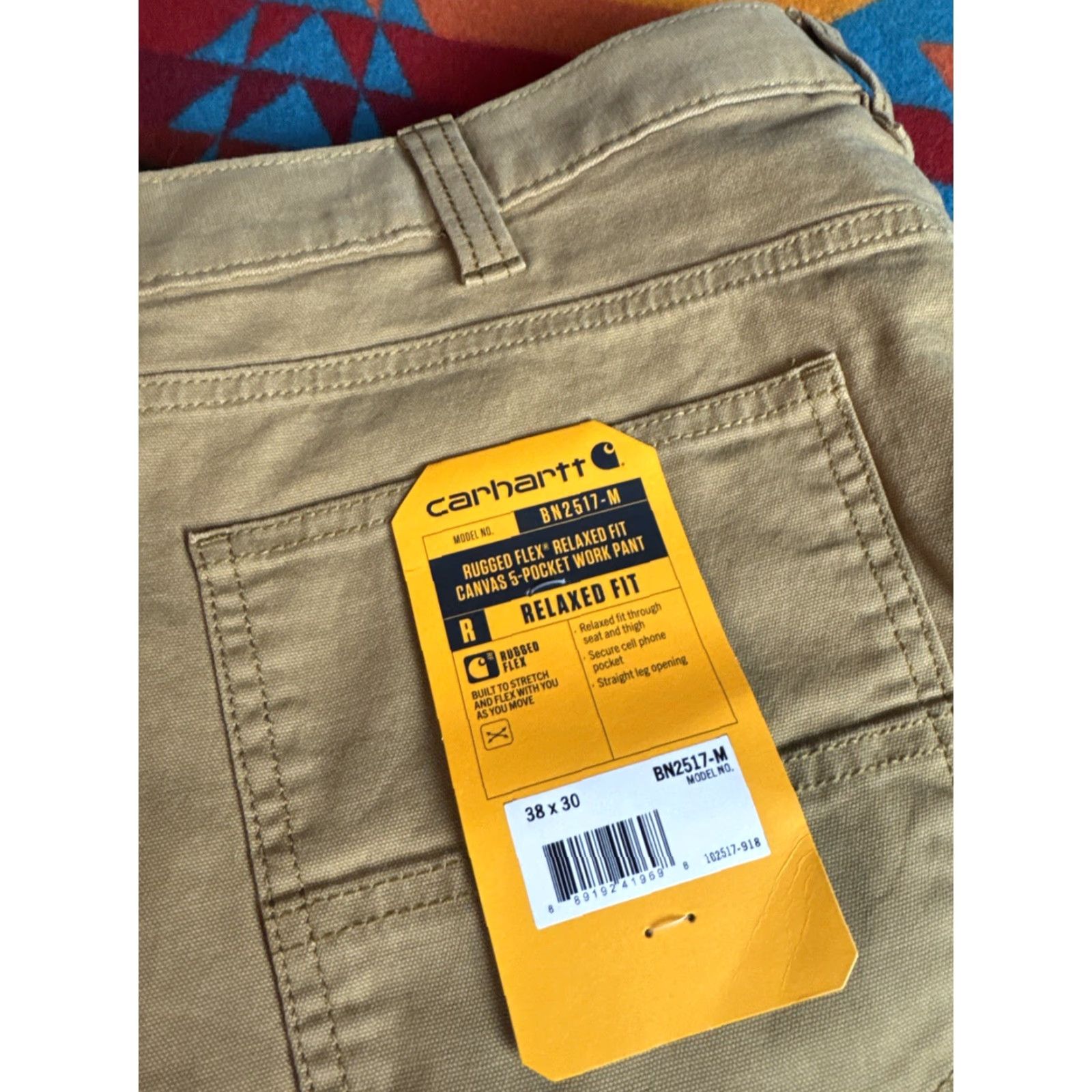 Carhartt Carhartt Rugged Flex Canvas 5 Pocket Work Pants Brown 38x30 BNWT Mens Pants Brown 38 Inseam 30 Canvas Rugged Flex 5 Pocket Work Pants BNWT Size US 38 / EU 54 - 3 Thumbnail