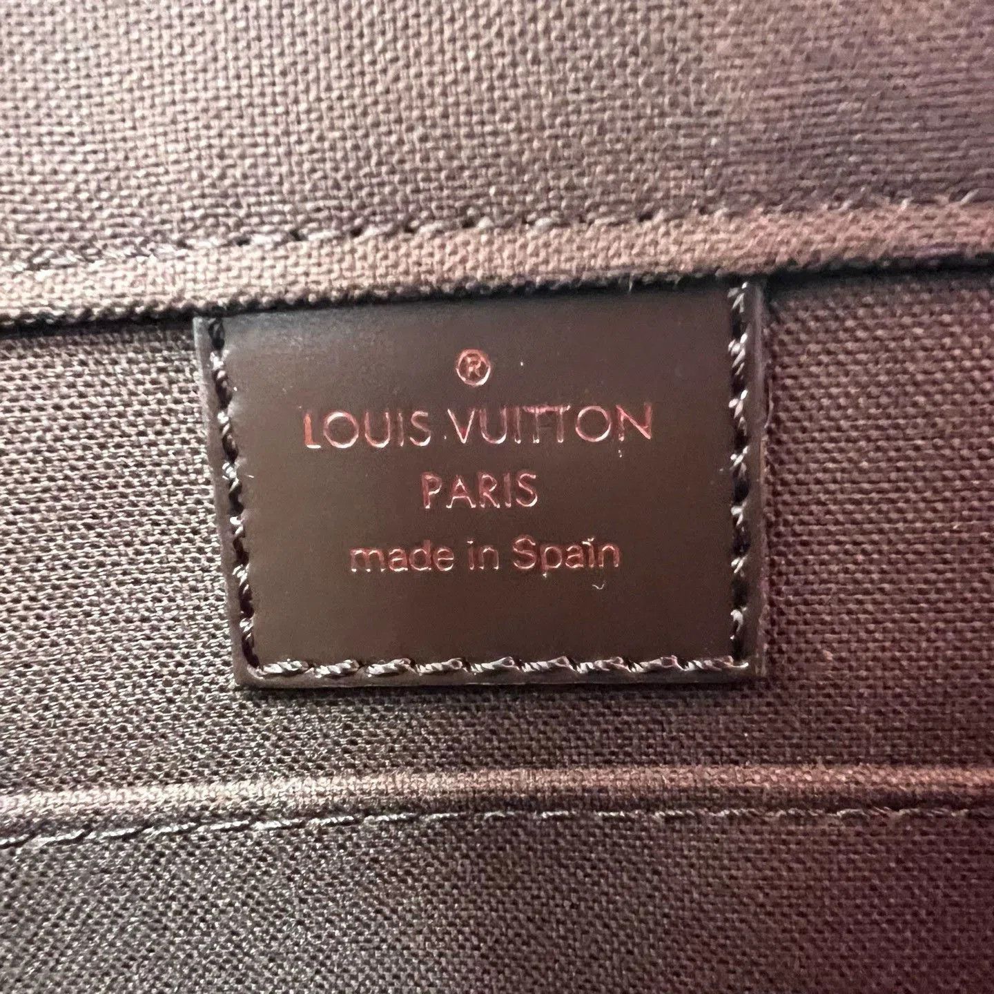 Louis Vuitton LV Men's Brown Checkered Flap Crossbody Briefcase. Size ONE SIZE - 5 Thumbnail